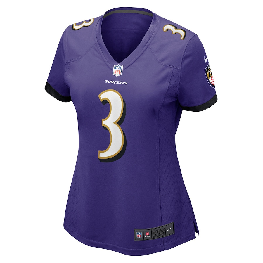 Deonte Harty 3 Baltimore Ravens Game Purple NFL Jersey Women's