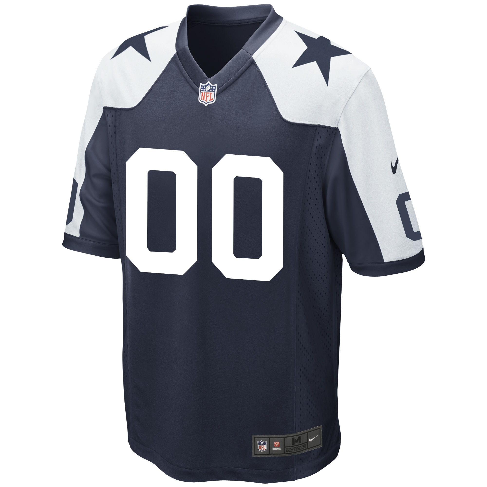 Dallas Cowboys Navy Alternate Custom Game NFL Jersey Men's