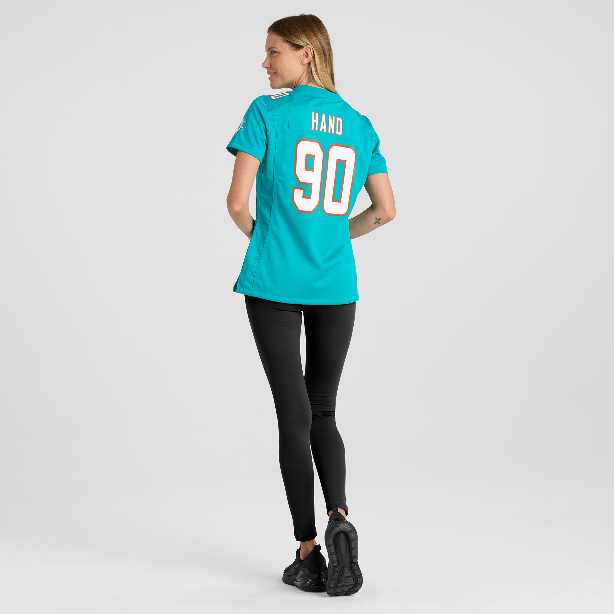 Miami Dolphins Da'Shawn Hand Aqua Game NFL Jersey Women's