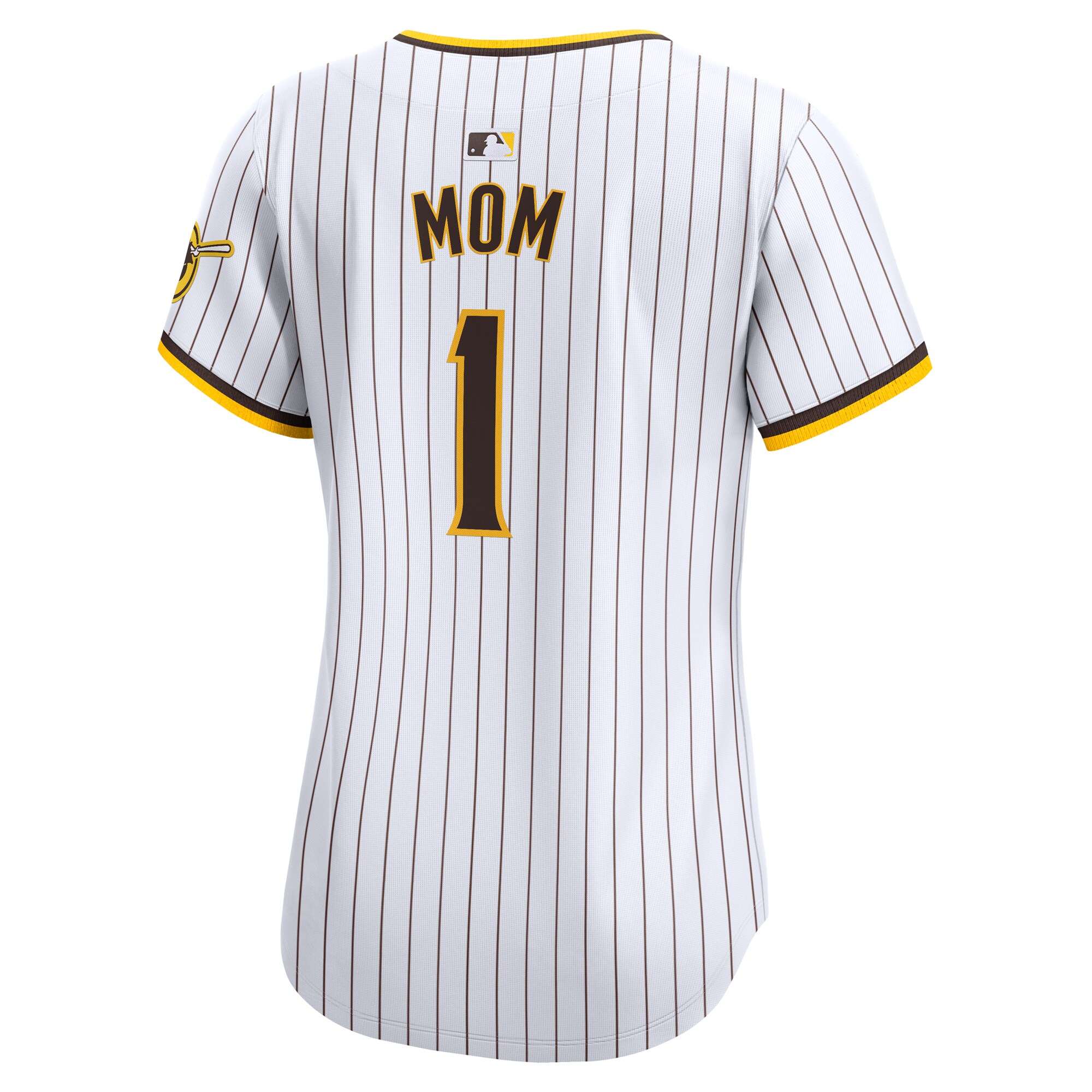 San Diego Padres White #1 Mom Home Limited MLB Jersey Women's
