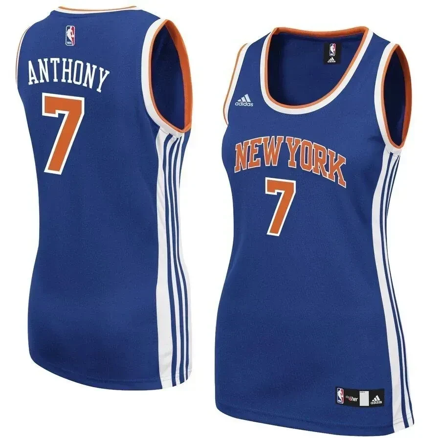 Carmelo Anthony New York Knicks Road Royal NBA Jersey Women's