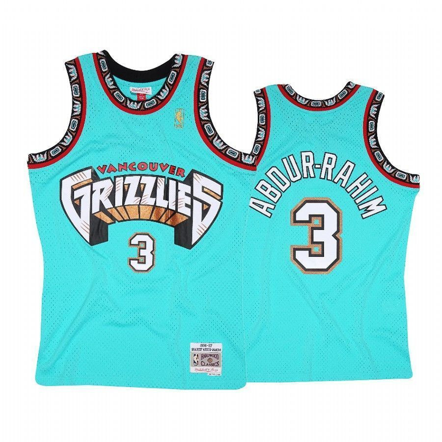 Memphis Grizzlies Shareef Abdur-rahim 3 Teal Hardwood Classics NBA Jersey Men's