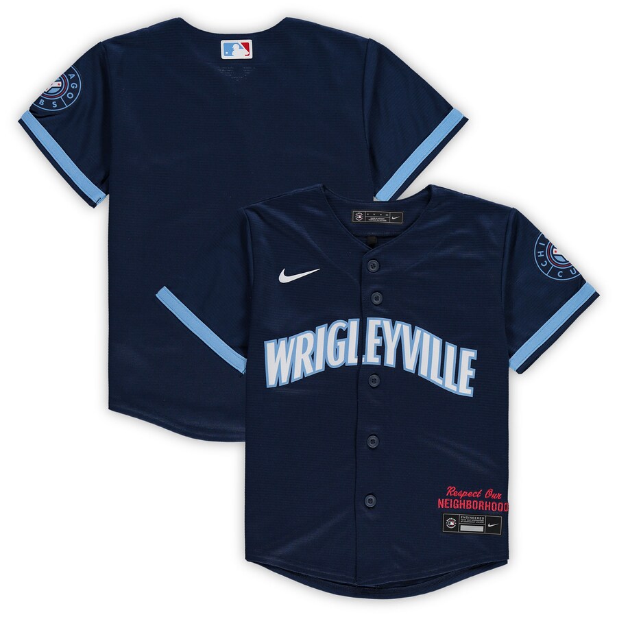Chicago Cubs Preschool MLB City Connect Team Jersey Navy