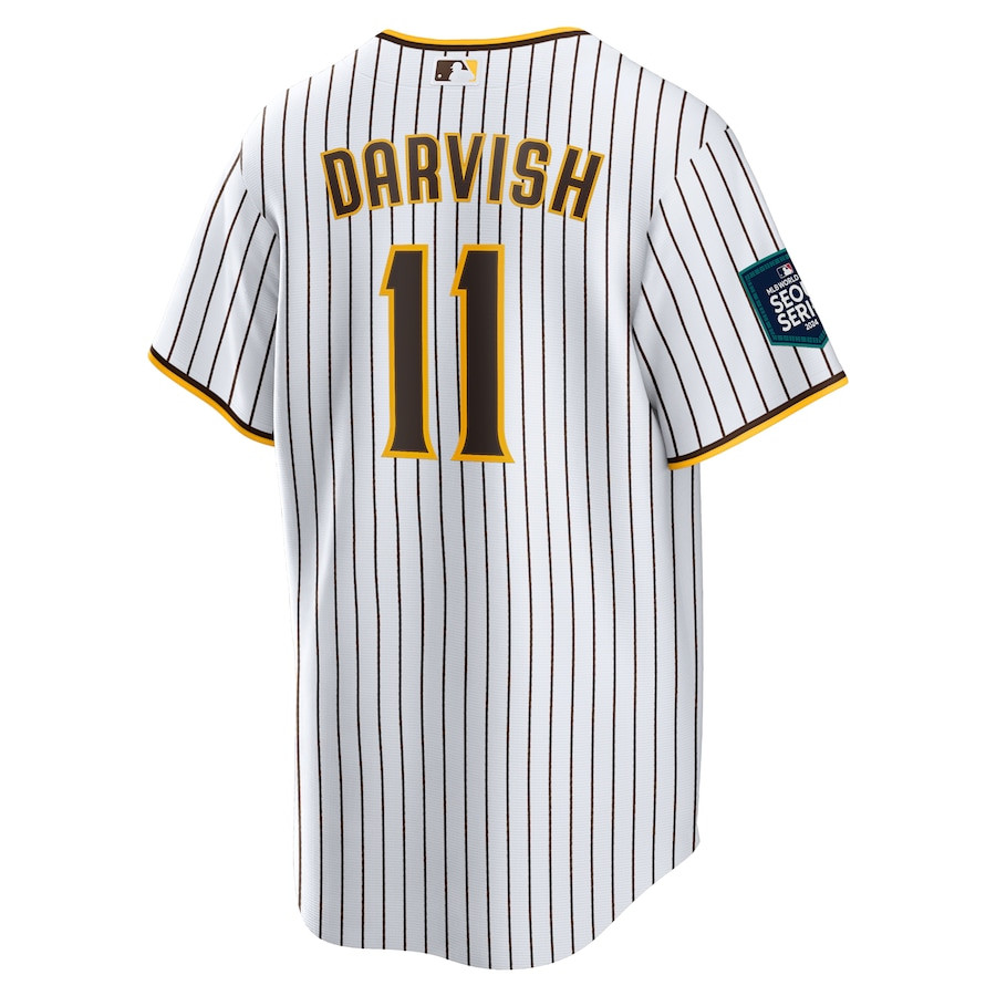 Yu Darvish 11 San Diego Padres 2024 World Tour Seoul Series Home Player White MLB Jersey Men's