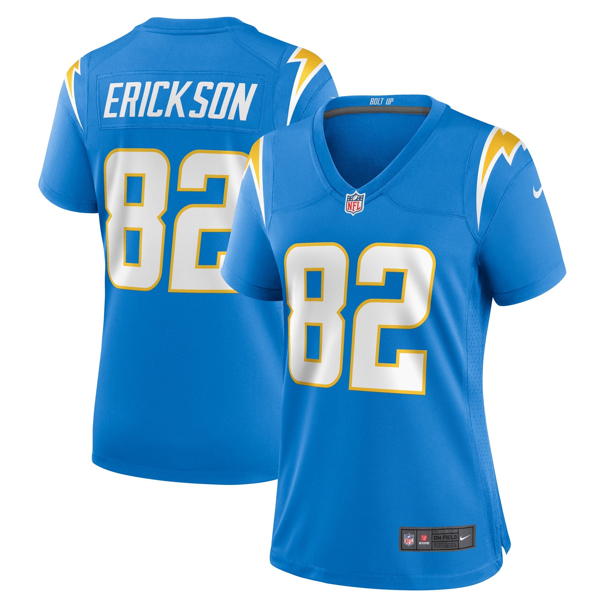 Los Angeles Chargers Alex Erickson Powder Blue Team Game NFL Jersey Women's