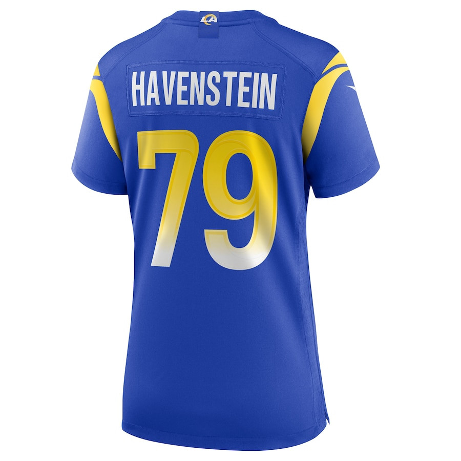 Rob Havenstein 79 Los Angeles Rams Game Royal NFL Jersey Women's