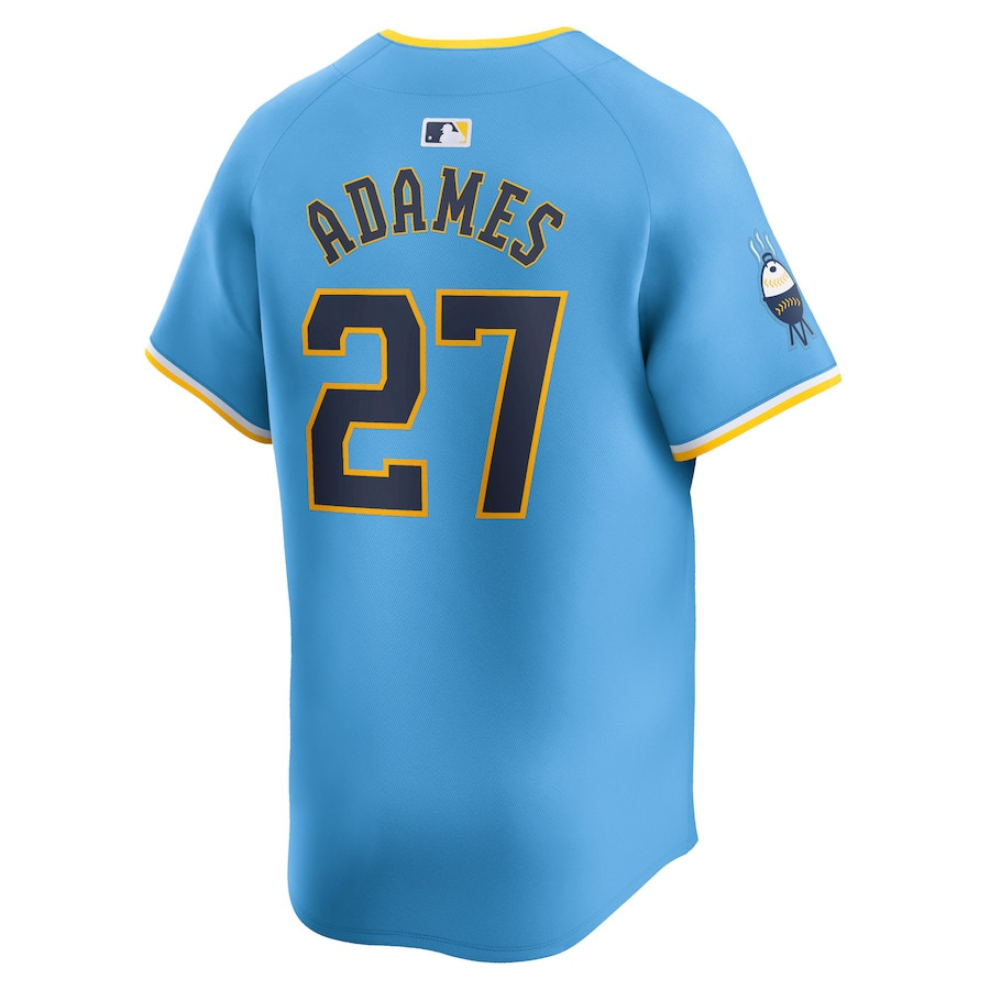 Willy Adames 27 Milwaukee Brewers City Connect Limited Powder Blue MLB Jersey Men's