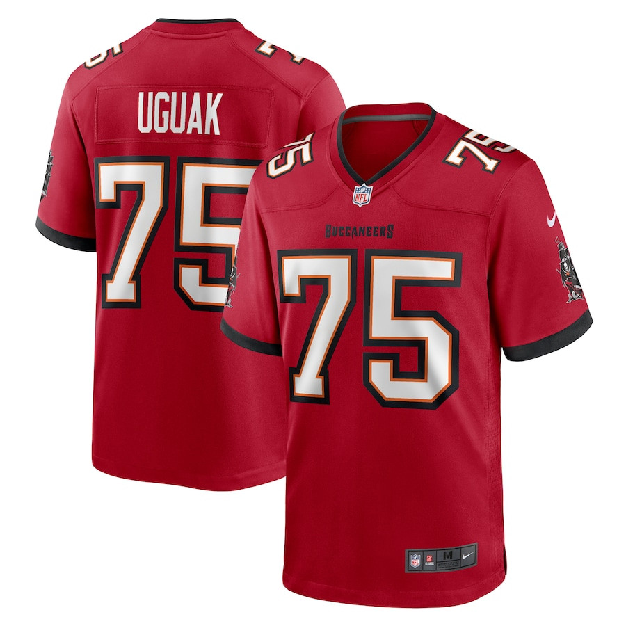 Lwal Uguak 75 Tampa Bay Buccaneers Game Red NFL Jersey Men's