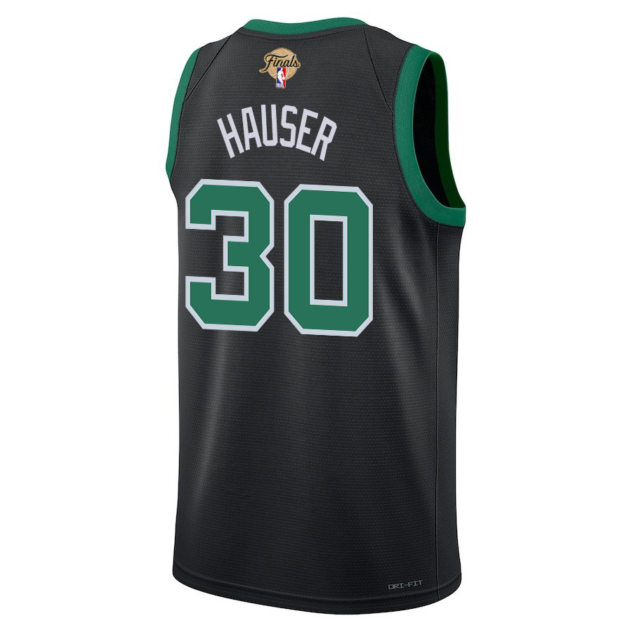 Sam Hauser 30 Boston Celtics 2024 FINALS PATCH Swingman Statement Edition Black NBA Jersey Men's