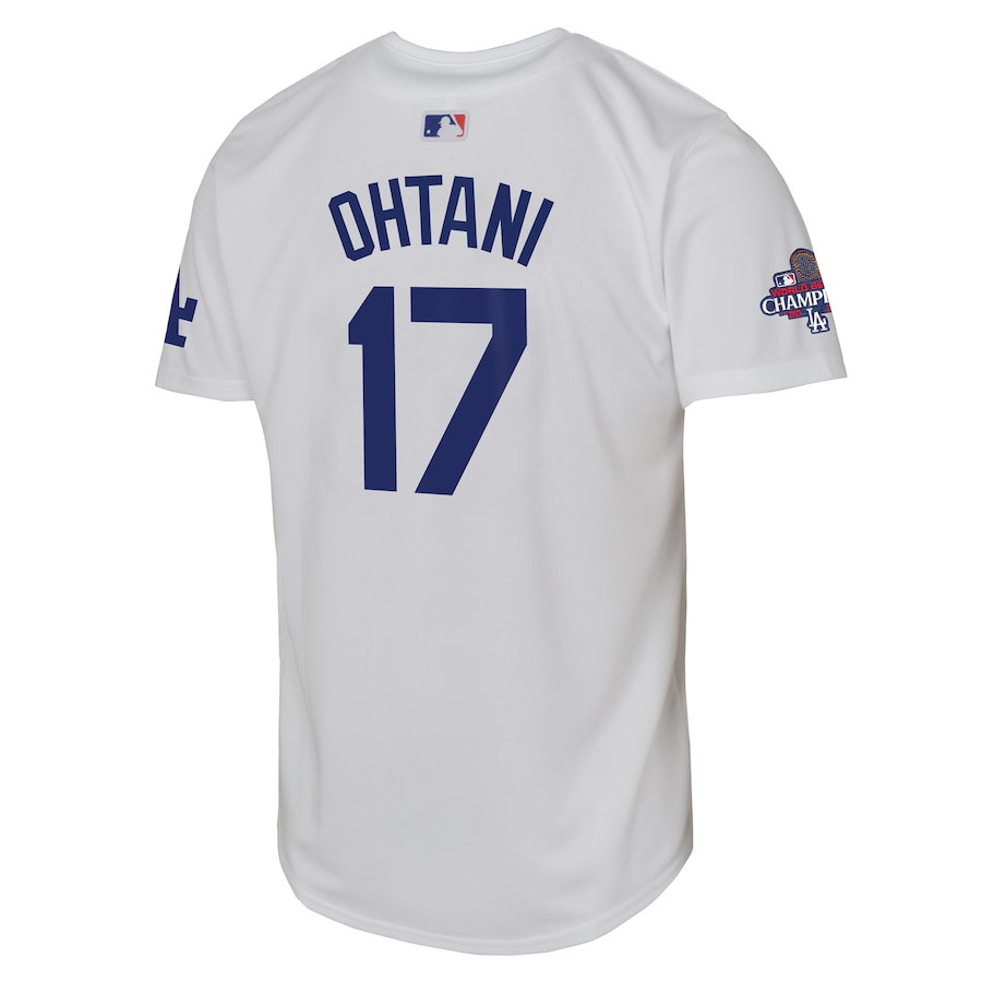 Shohei Ohtani 17 Los Angeles Dodgers 2024 World Series Champions Home Limited White MLB Jersey Youth
