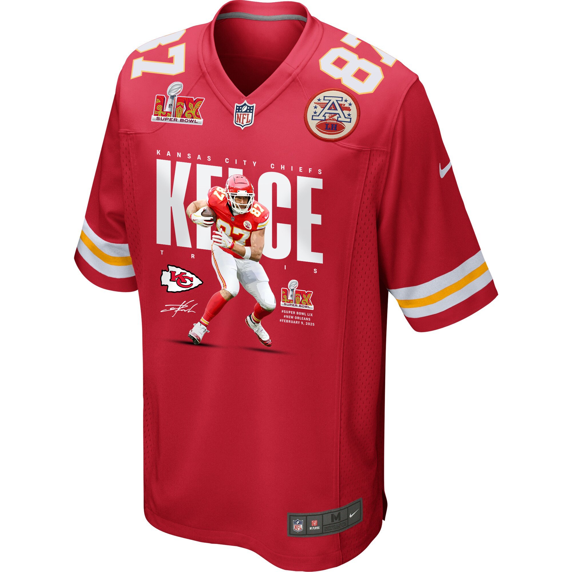 Travis Kelce 87 Kansas City Chiefs From Sea To Shining Kelce Game Red NFL Jersey Men's