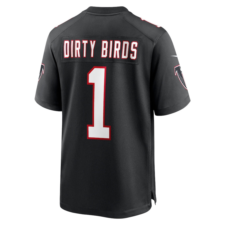 Dirty Birds 1 Atlanta Falcons Throwback Game Black NFL Jersey Men's