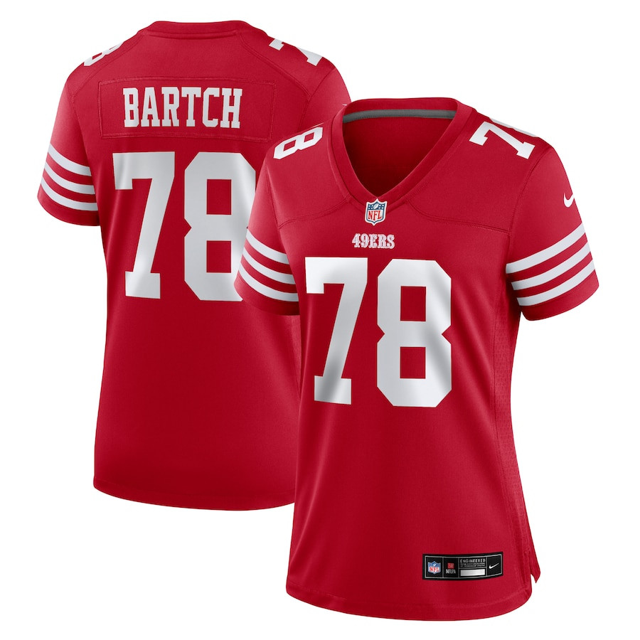 Ben Bartch 78 San Francisco 49ers Game Scarlet NFL Jersey Women's