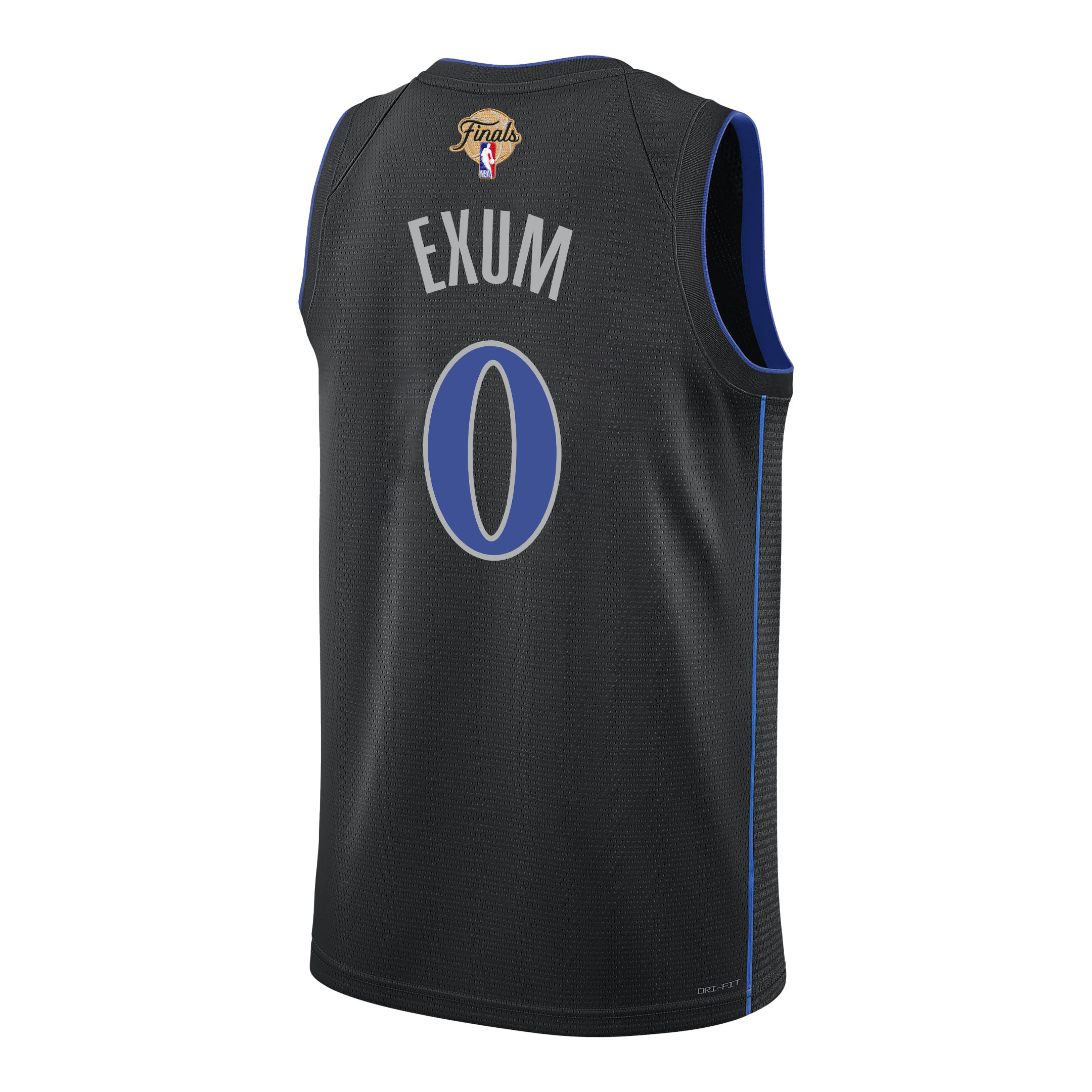 Dante Exum 0 Dallas Mavericks 2024 FINALS PATCH Swingman City Edition Black NBA Jersey Men's