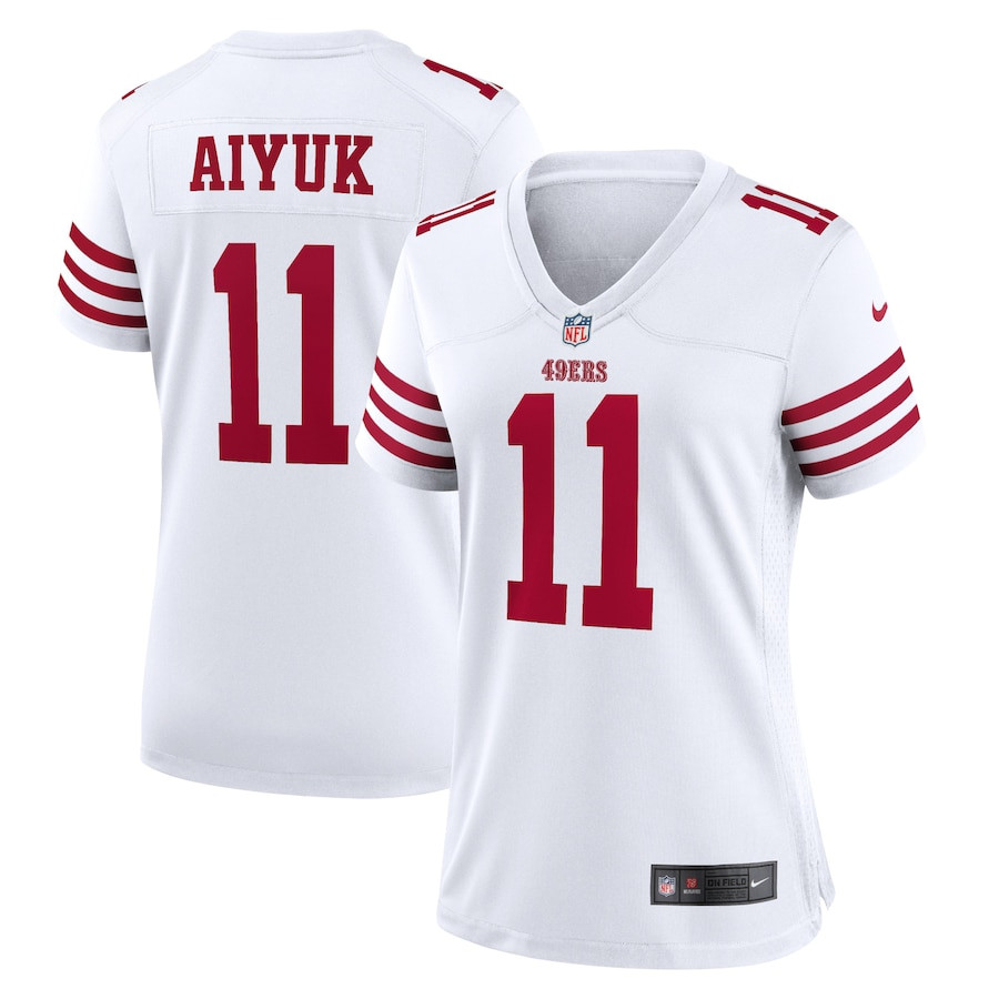 Brandon Aiyuk 11 San Francisco 49ers Retired Game White NFL Jersey Women's