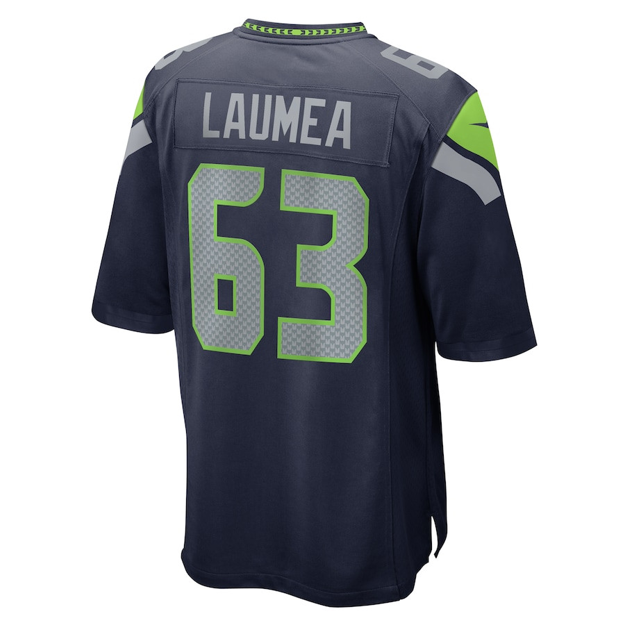 Sataoa Laumea 63 Seattle Seahawks Game College Navy NFL Jersey Men's
