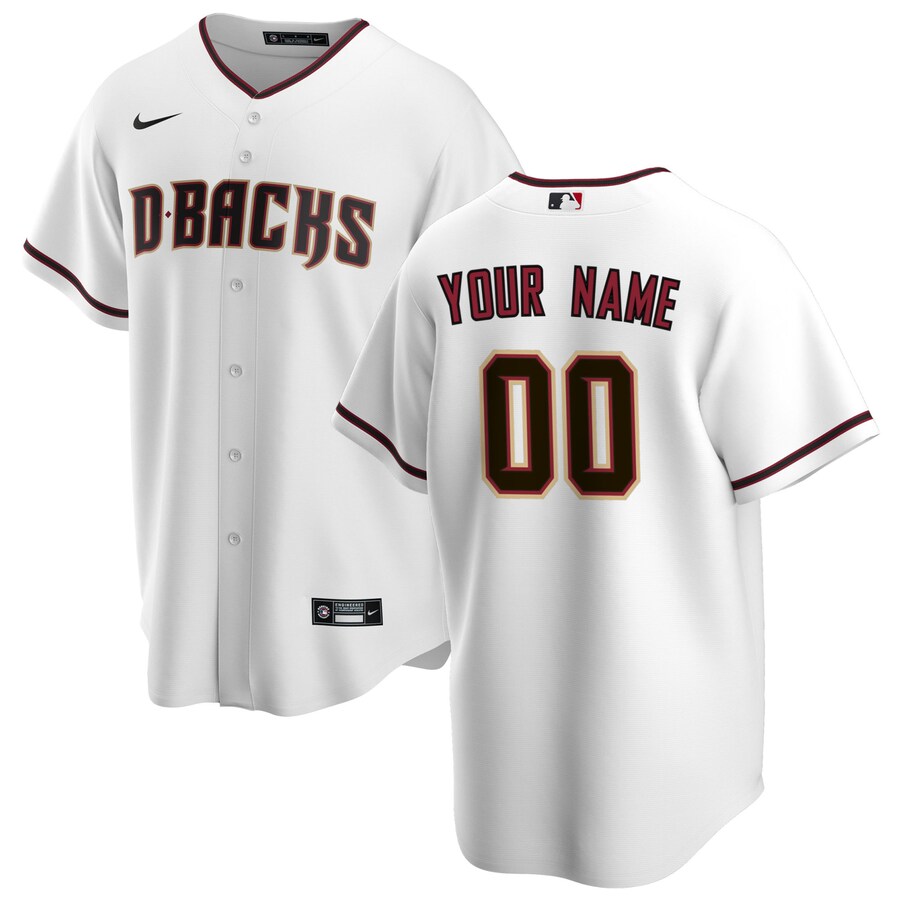 Arizona Diamondbacks Youth Home Custom Jersey White