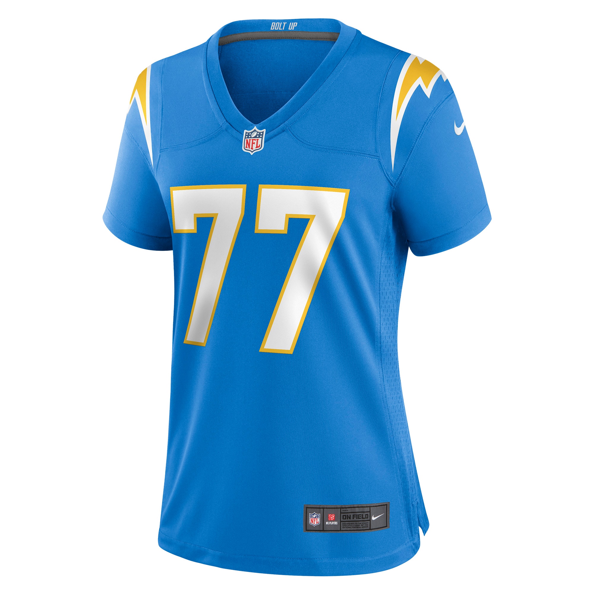 Los Angeles Chargers Zion Johnson Powder Blue Player Game NFL Jersey Women's