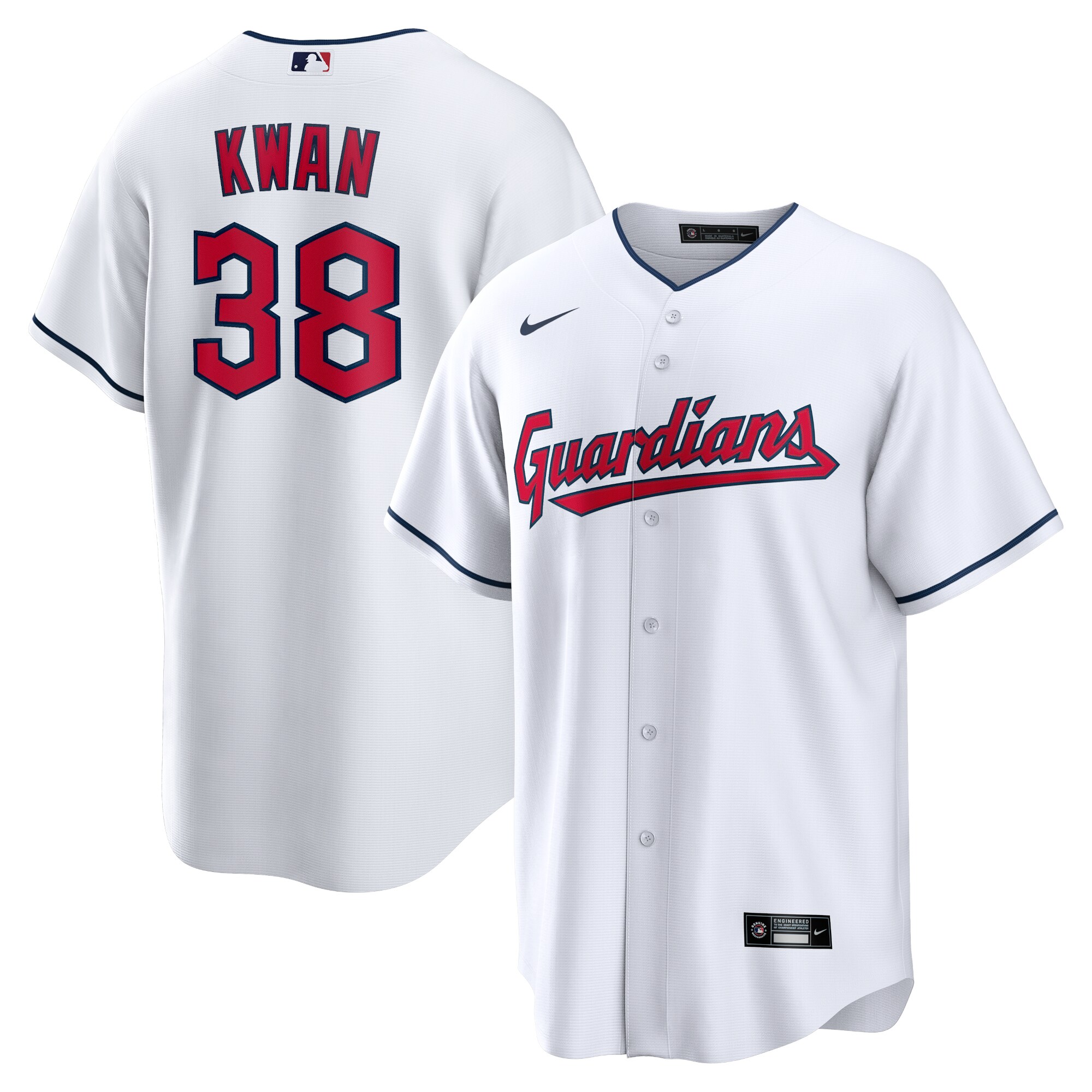 Cleveland Guardians Steven Kwan White Home MLB Jersey Men's