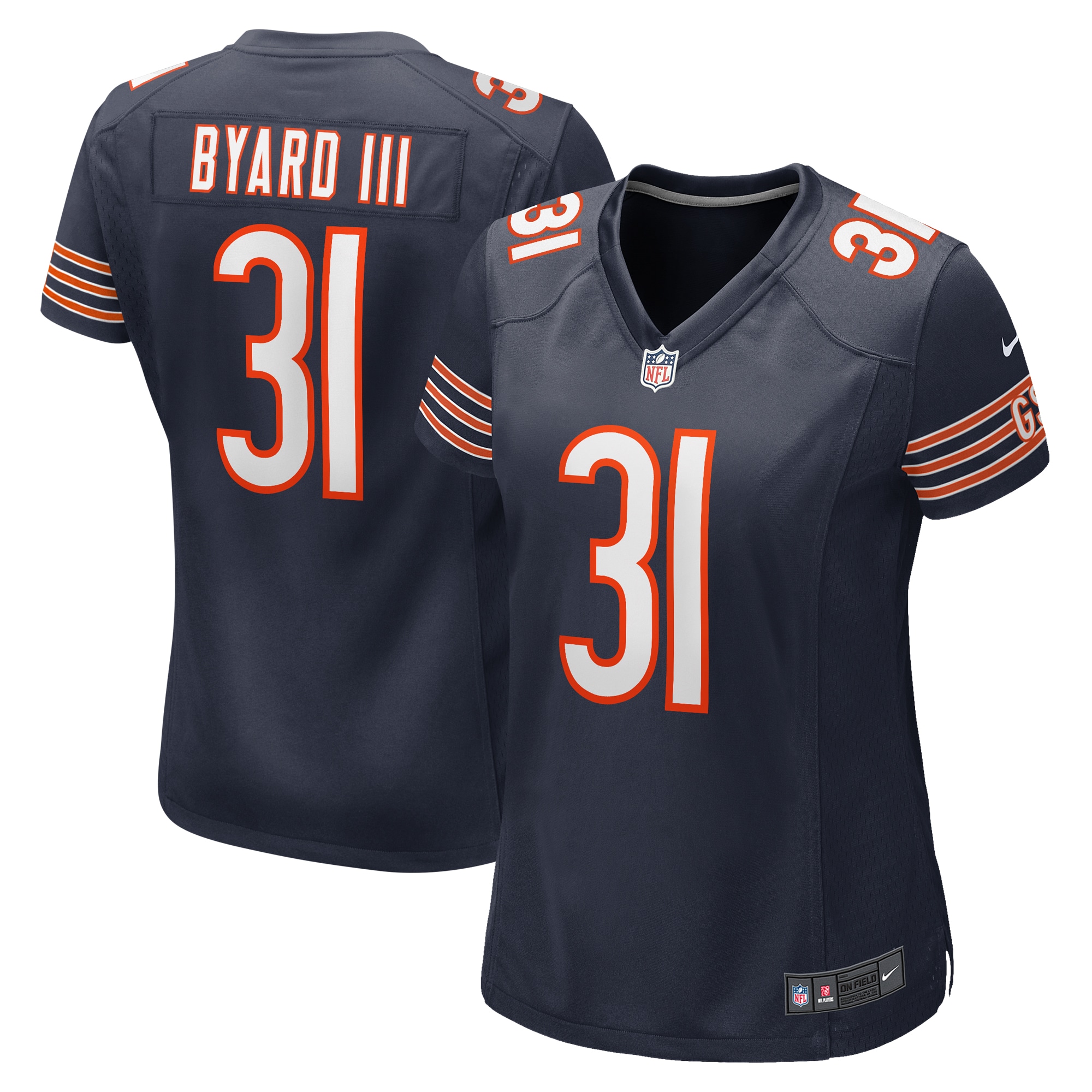 Chicago Bears Kevin Byard III Navy Game NFL Jersey Women's