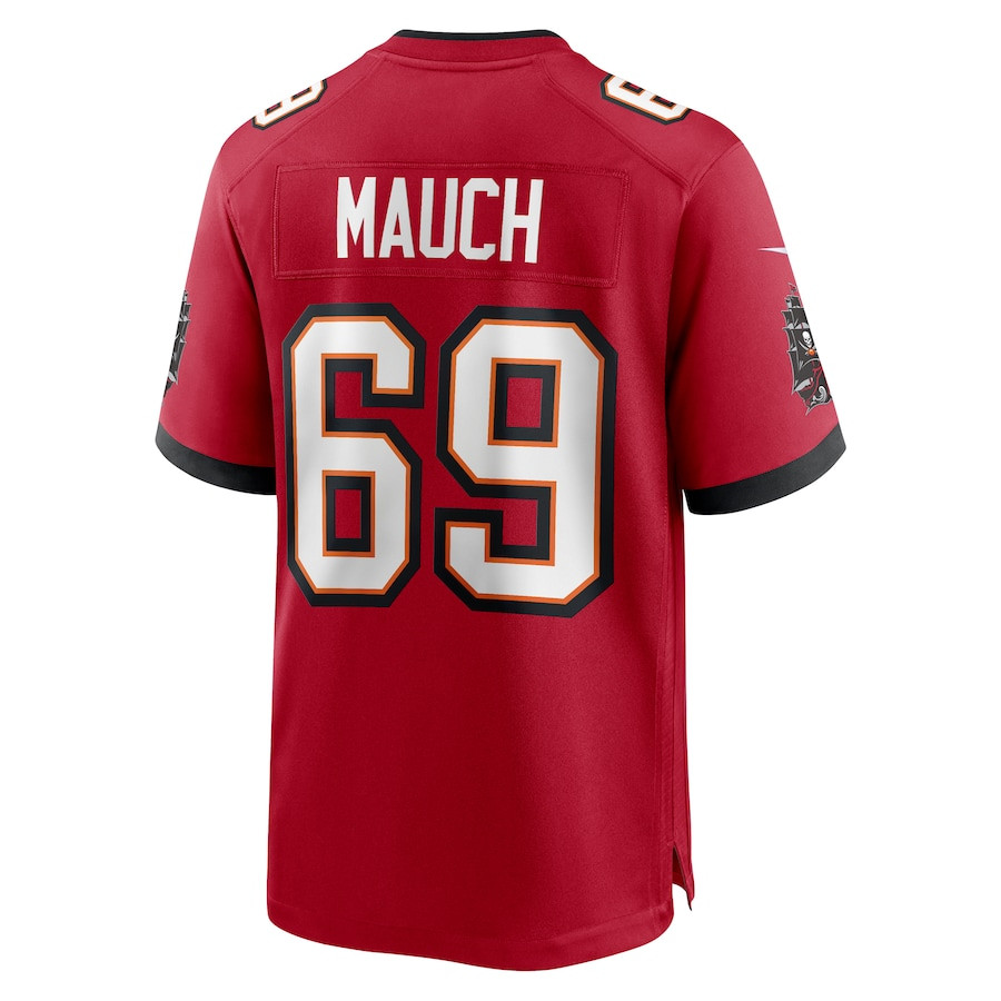 Cody Mauch 69 Tampa Bay Buccaneers Game Red NFL Jersey Men's