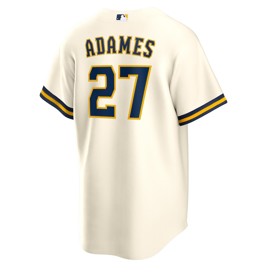 Willy Adames 27 Milwaukee Brewers White MLB Jersey Men's