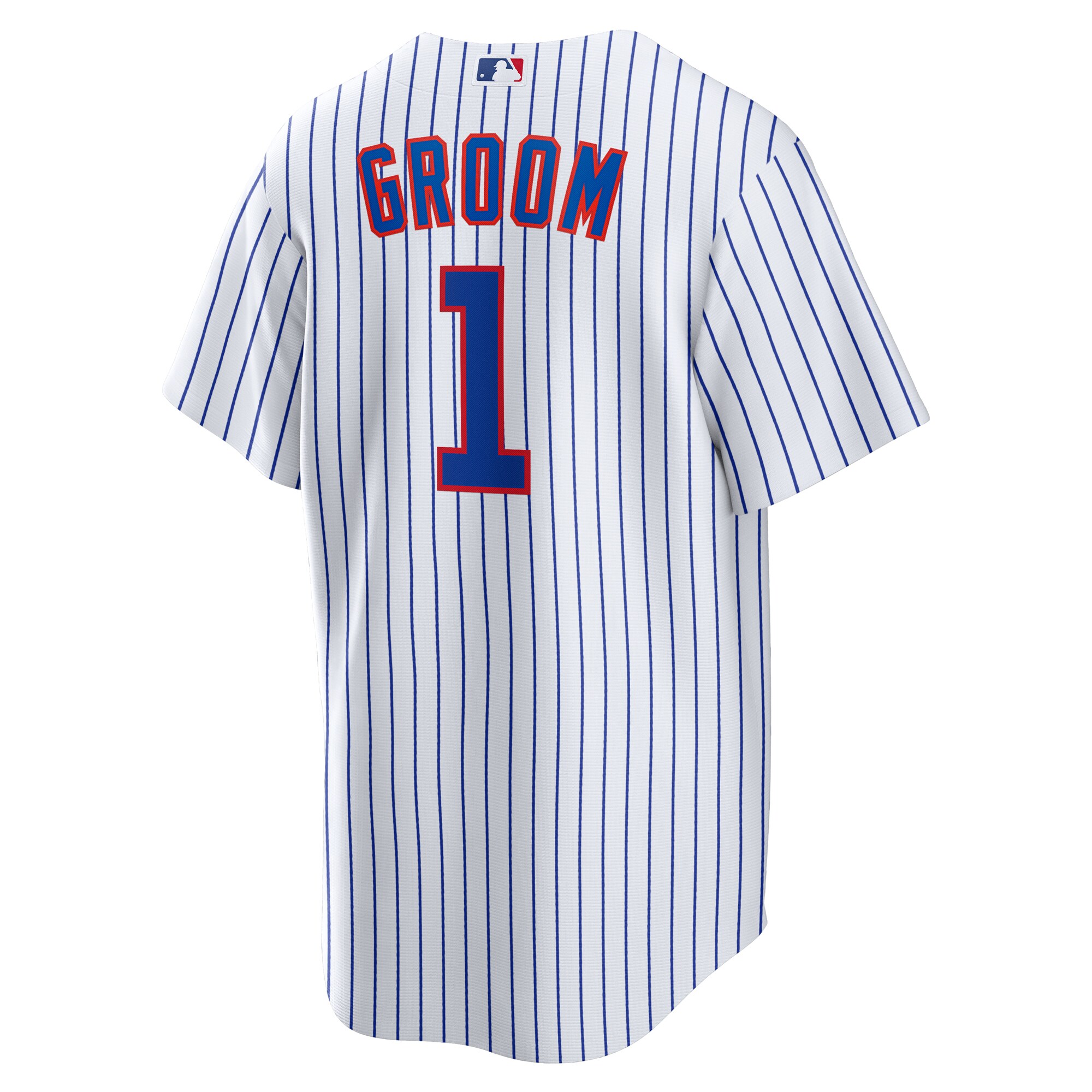 Chicago Cubs White #1 Groom Home MLB Jersey Men's