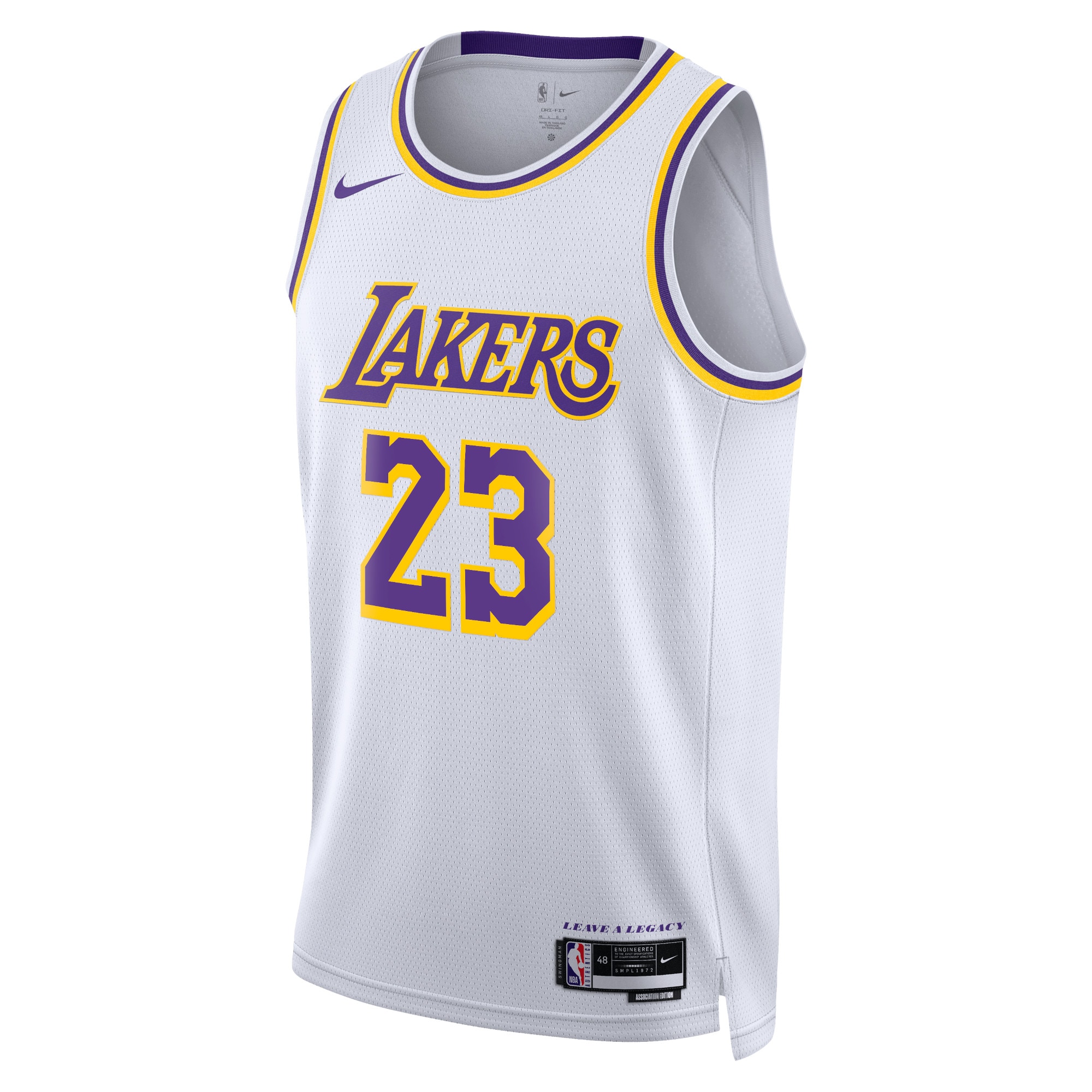 Los Angeles Lakers Association Edition Swingman White Lebron Jame Unisex NBA Jersey Unisex