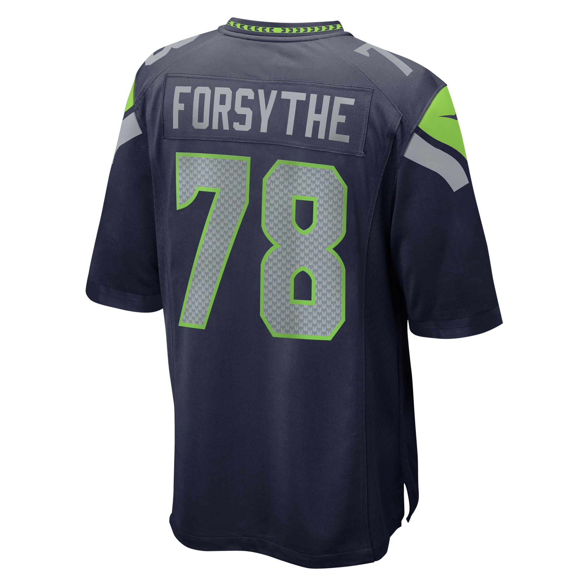 Seattle Seahawks Stone Forsythe College Navy Game NFL Jersey Men's
