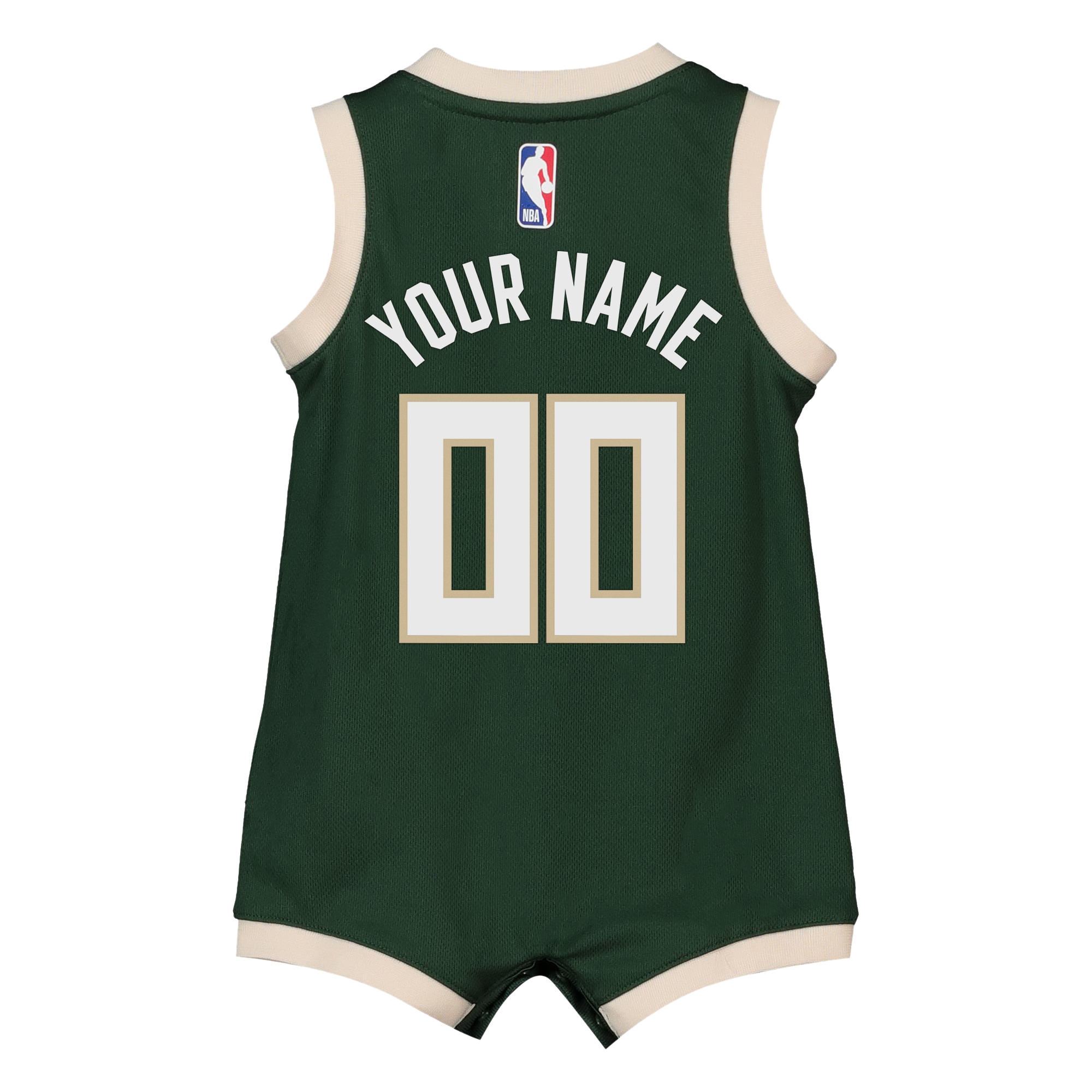 Milwaukee Bucks Onesie Custom Infant NBA Jersey Men's