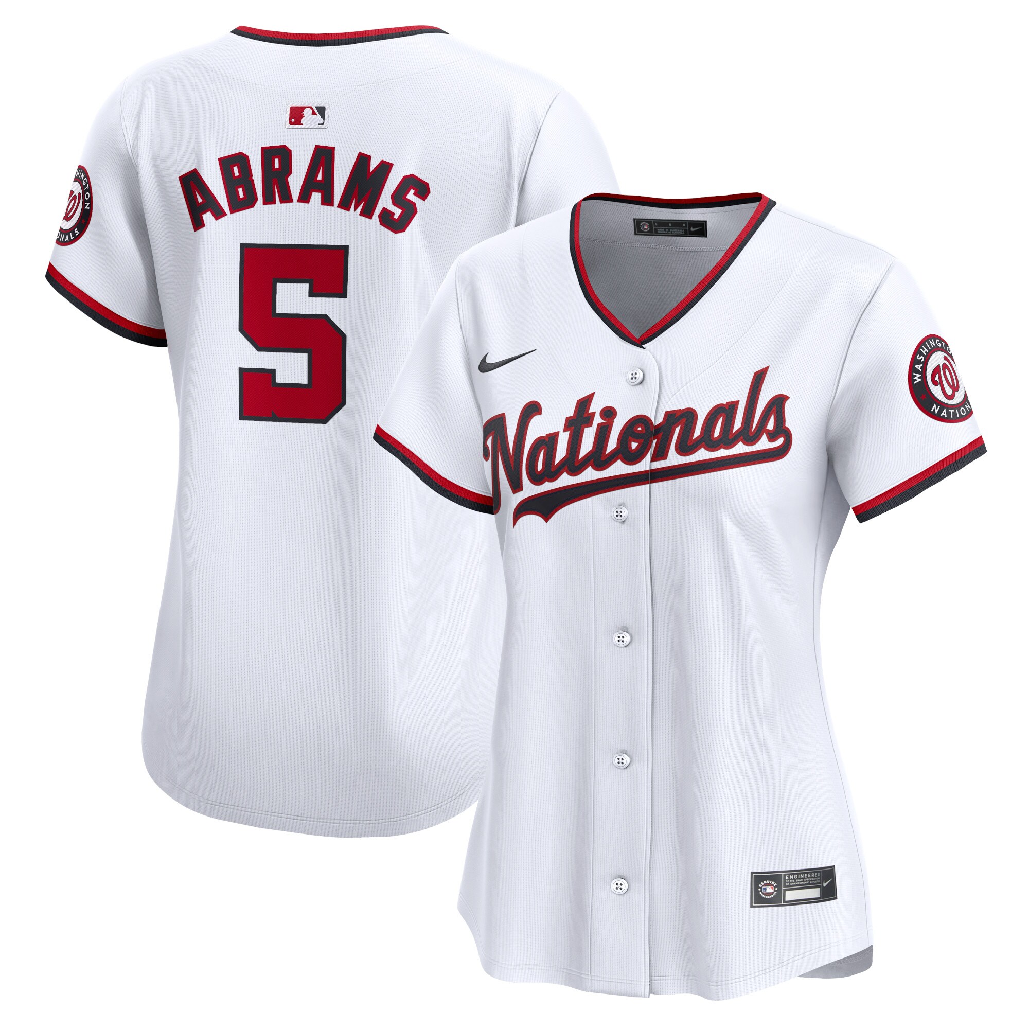 Washington Nationals CJ Abrams White Home Limited Player MLB Jersey Women's