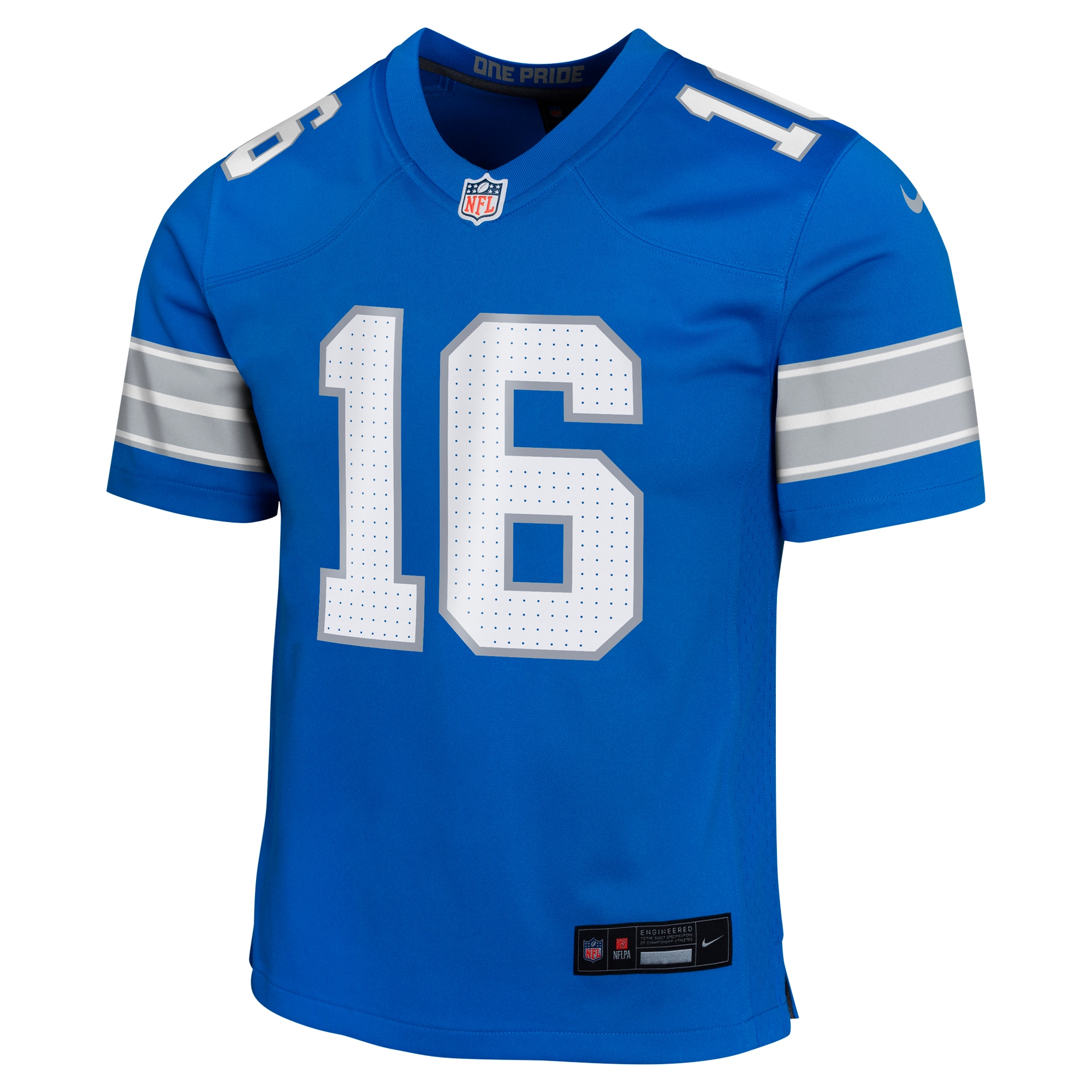Detroit Lions Jared Goff Blue Team Player Game NFL Jersey Youth