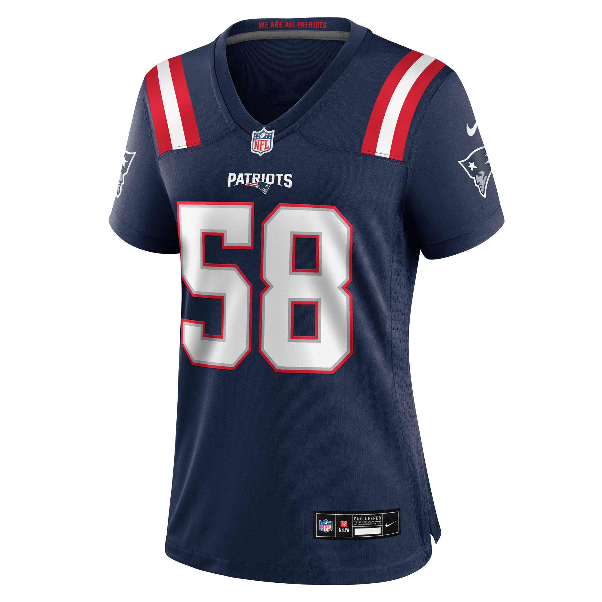 New England Patriots Marcus Harris Navy Team Game NFL Jersey Women's