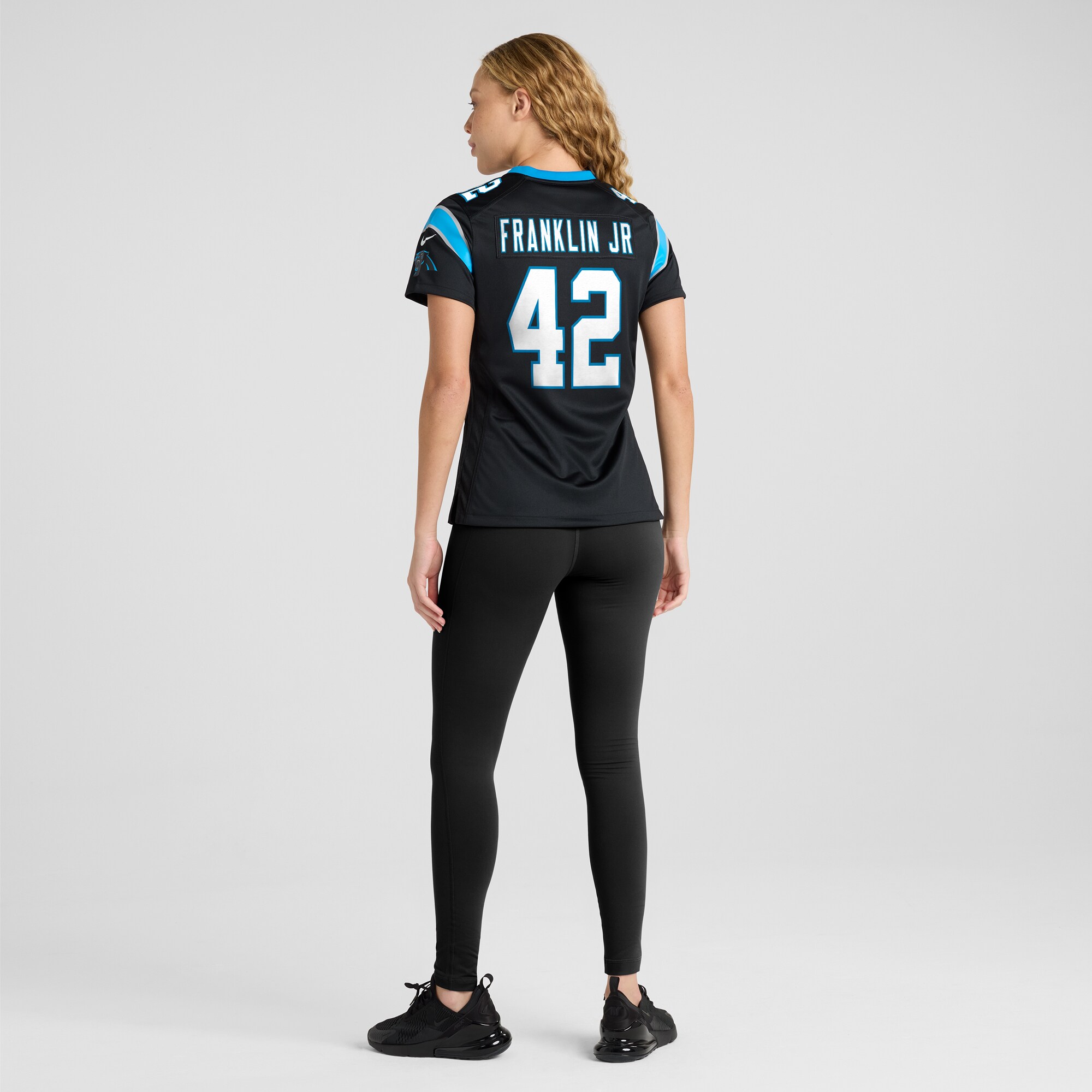 Carolina Panthers Sam Franklin Jr. Black Team Game NFL Jersey Women's