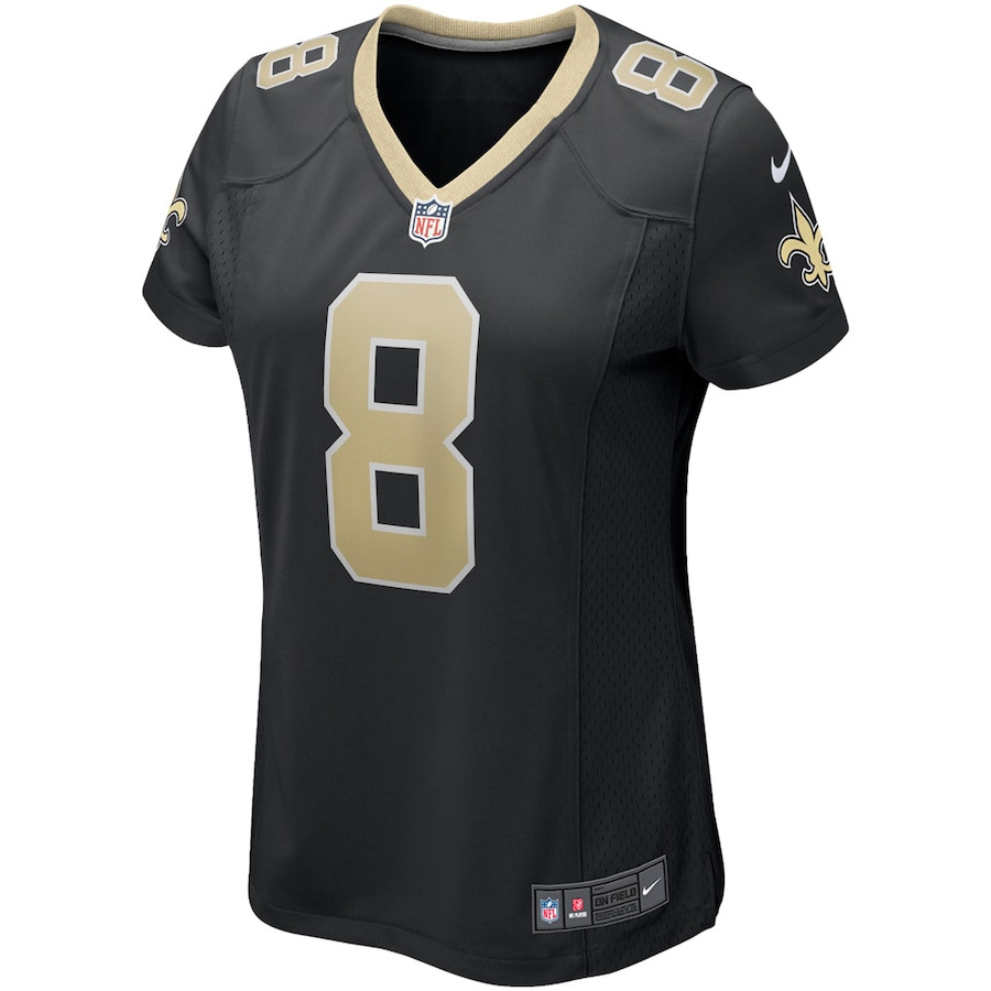 Archie Manning 8 New Orleans Saints Game Retired Black NFL Jersey Women's
