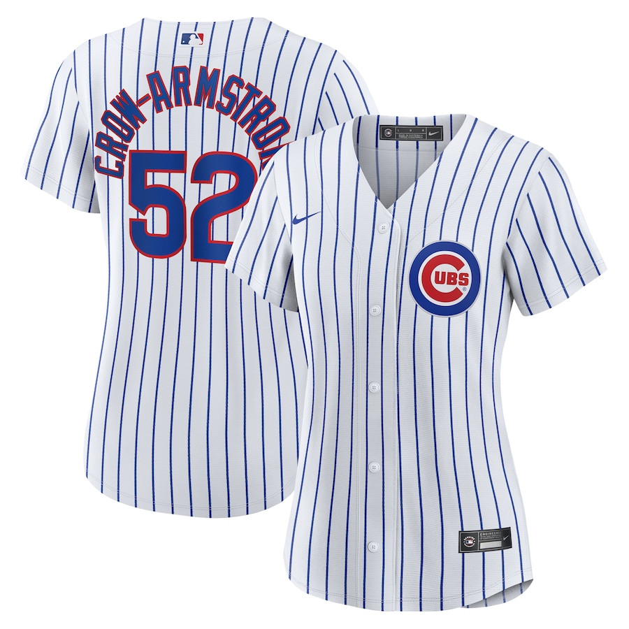 Pete Crow-Armstrong 52 Chicago Cubs Home White MLB Jersey Women's
