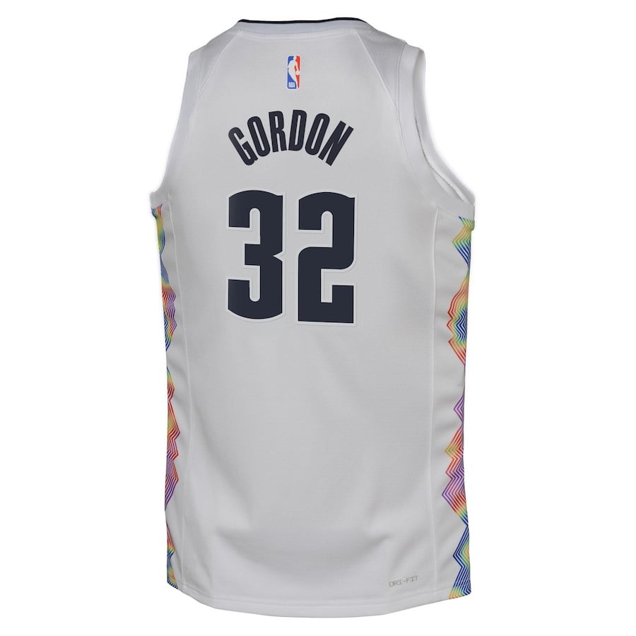 Aaron Gordon 32 Denver Nuggets 2024/25 Swingman Playe City Editio White NBA Jersey Youth