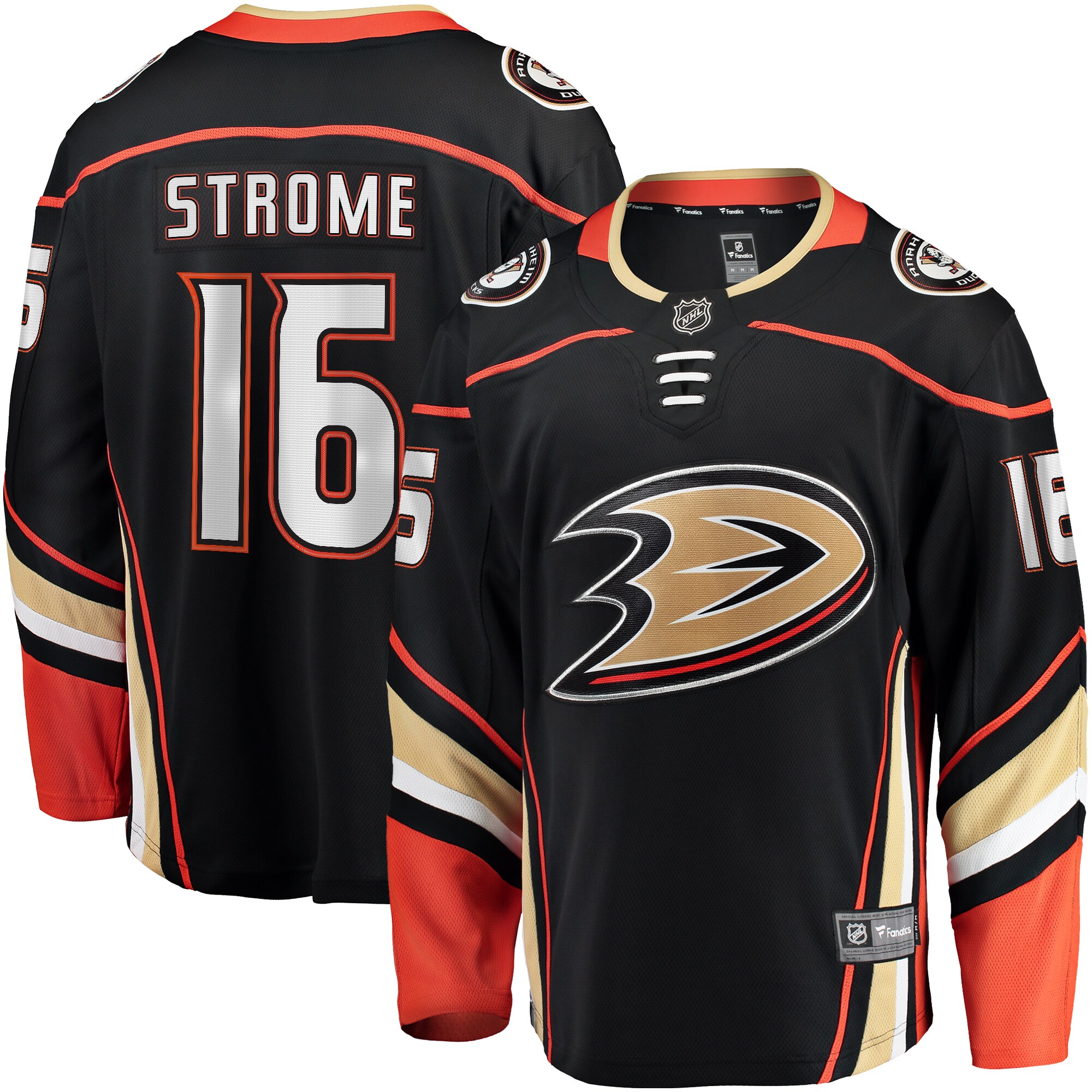Anaheim Ducks Ryan Strome Black Home Breakaway NHL Jersey Men's