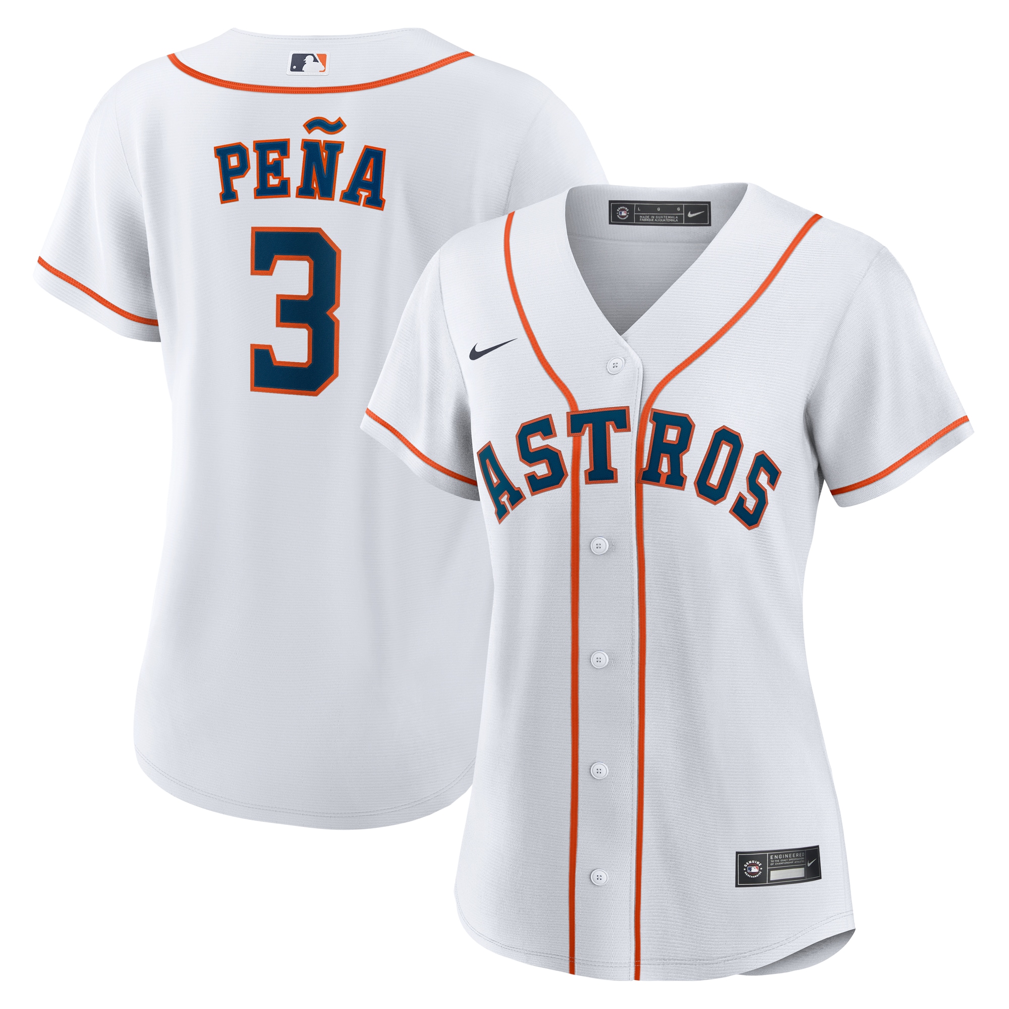 Houston Astros Jeremy Pe?a White Home MLB Jersey Women's