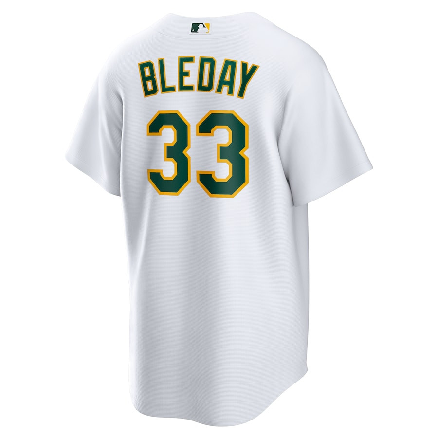 JJ Bleday 33 Oakland Athletics Home White MLB Jersey Men's