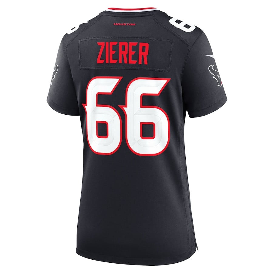 Kilian Zierer 66 Houston Texans Team Game Navy NFL Jersey Women's