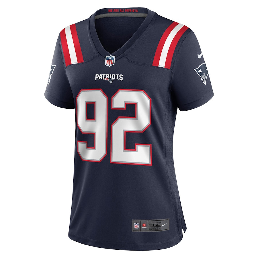 Davon Godchaux 92 New England Patriots Game Navy NFL Jersey Women's