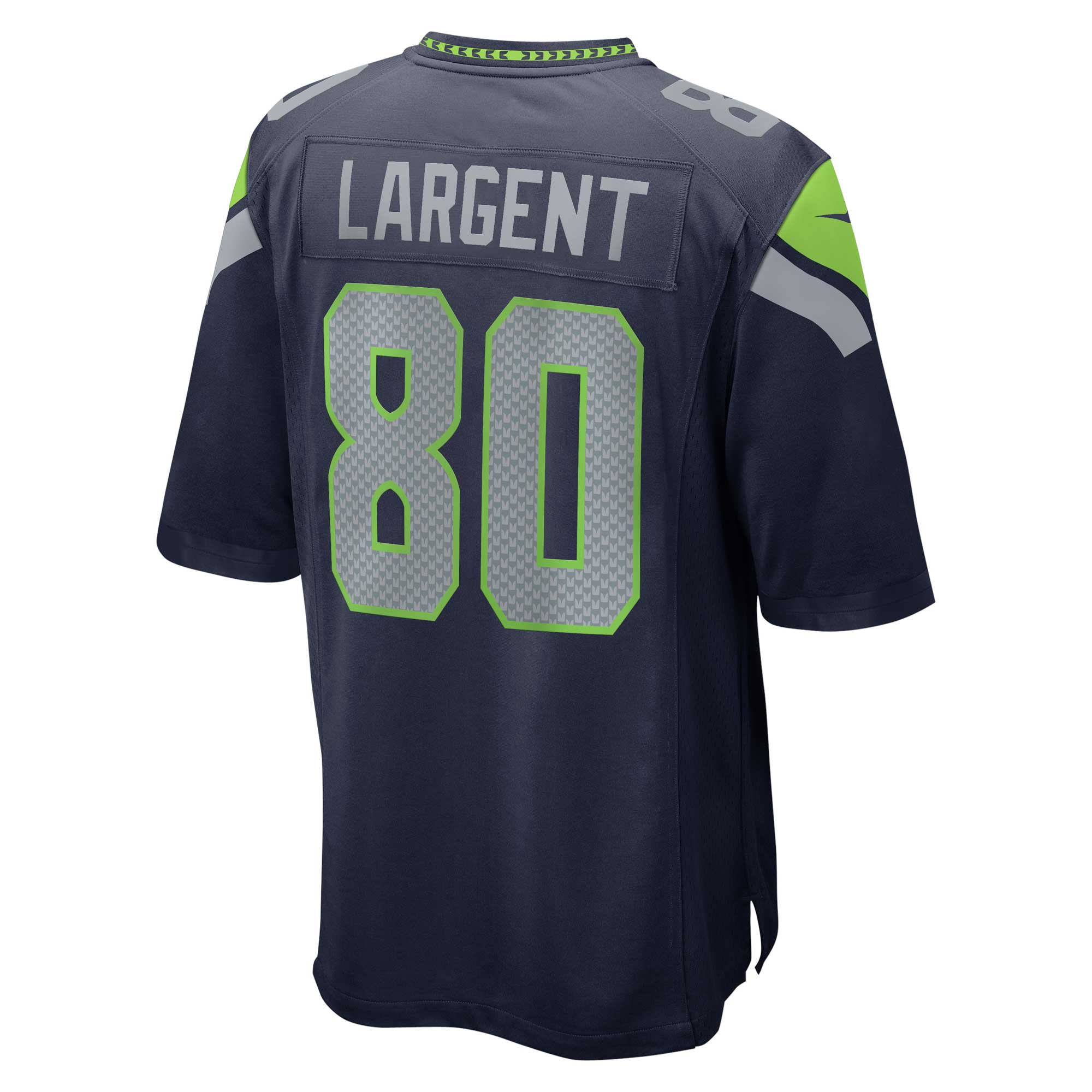 Seattle Seahawks Steve Largent College Navy Retired Player Game NFL Jersey Men's