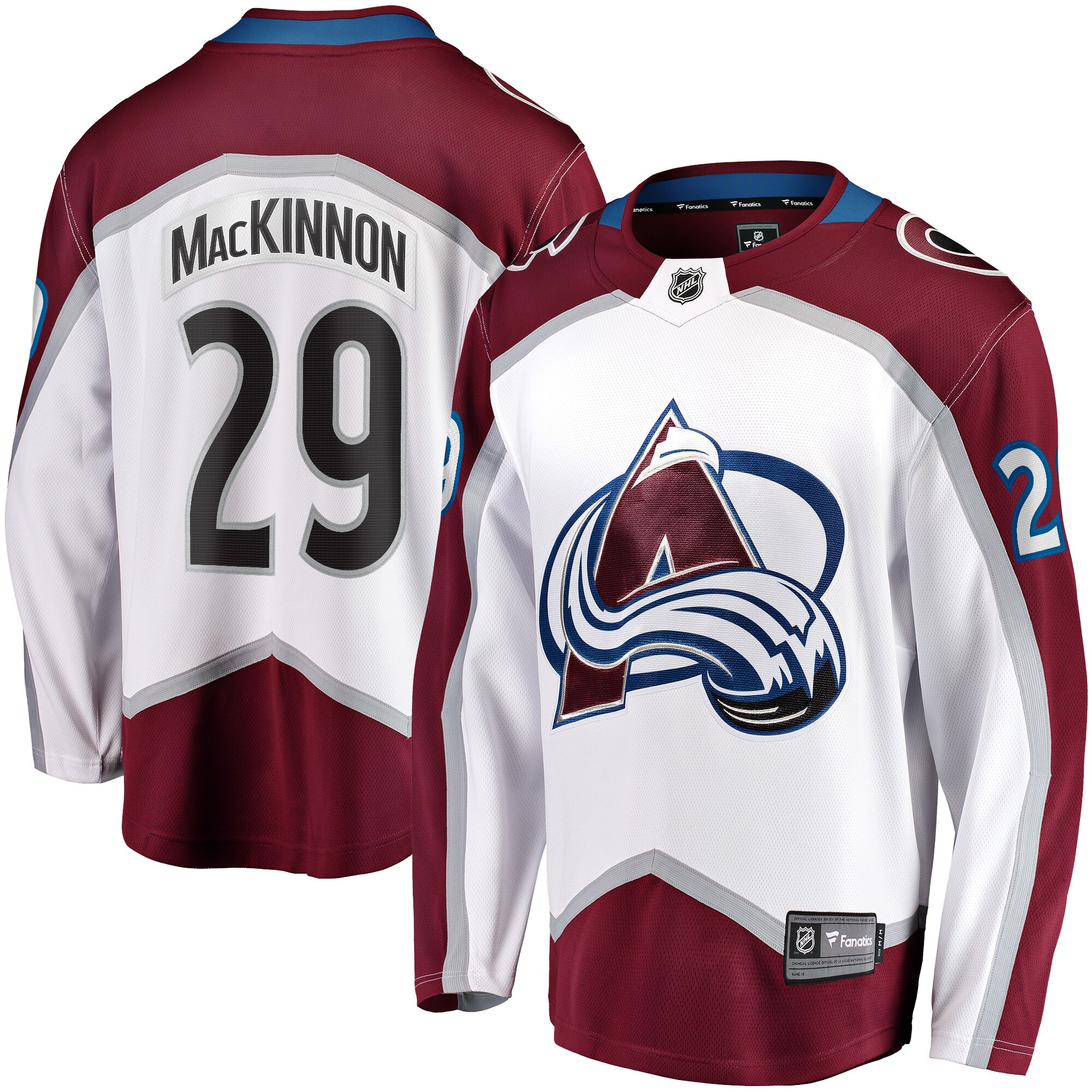 Colorado Avalanche Nathan MacKinnon White Away Premier Breakaway Player NHL Jersey Men's