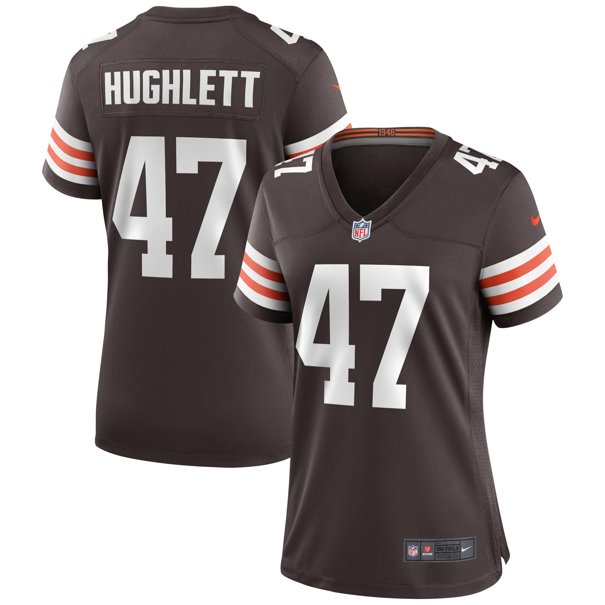Cleveland Browns Charley Hughlett Brown Game NFL Jersey Women's