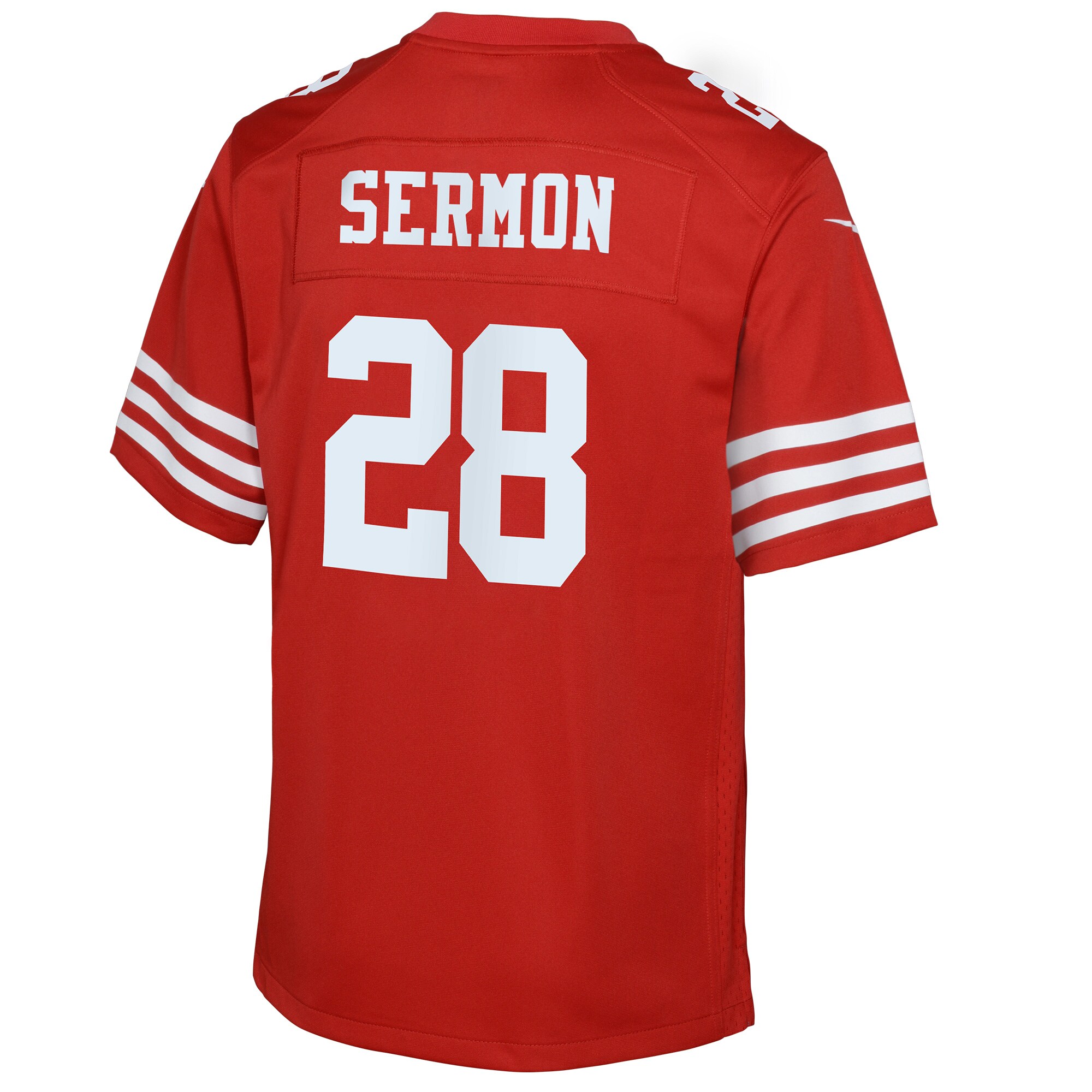 San Francisco 49ers Trey Sermon Scarlet Game NFL Jersey Youth