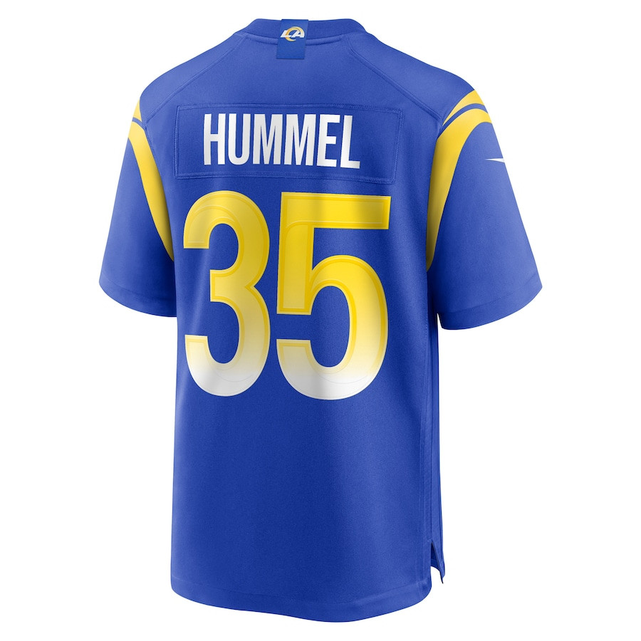 Jake Hummel 35 Los Angeles Rams Game Player Royal NFL Jersey Men's