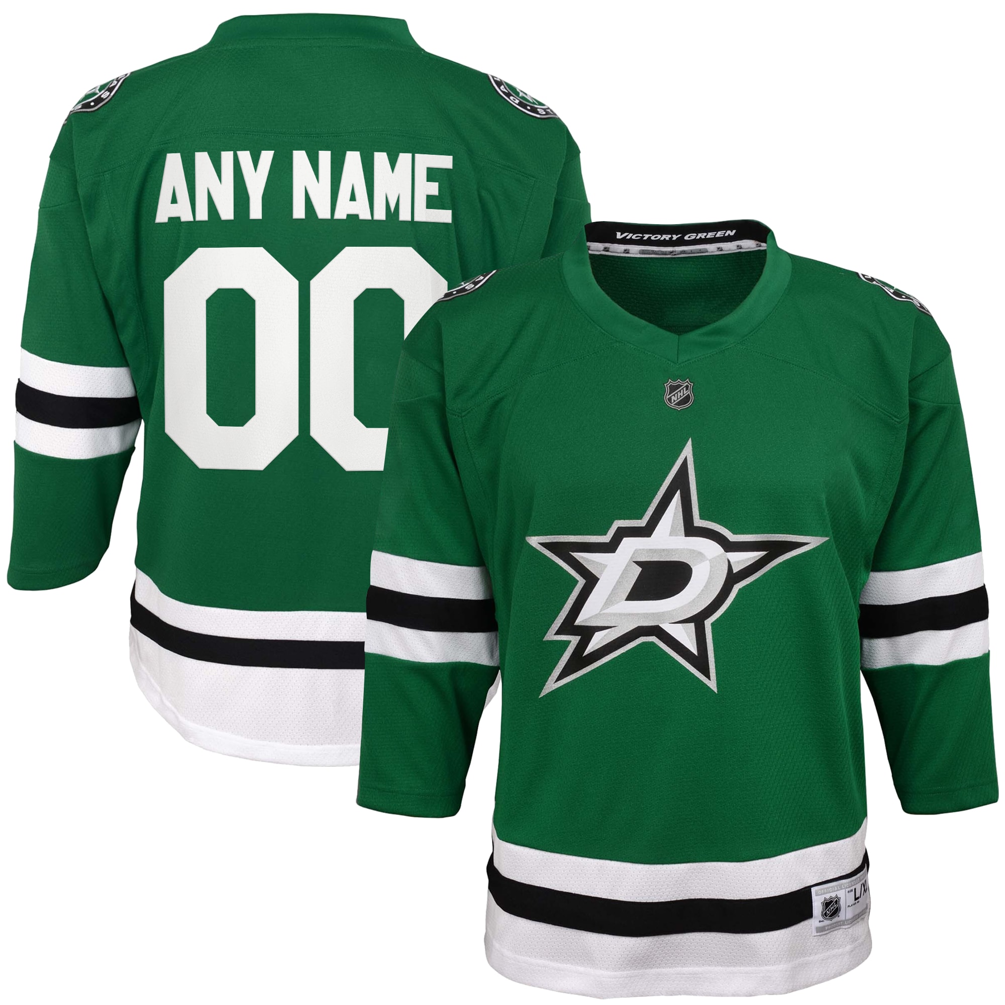 Dallas Stars Green Home Custom NHL Jersey Youth