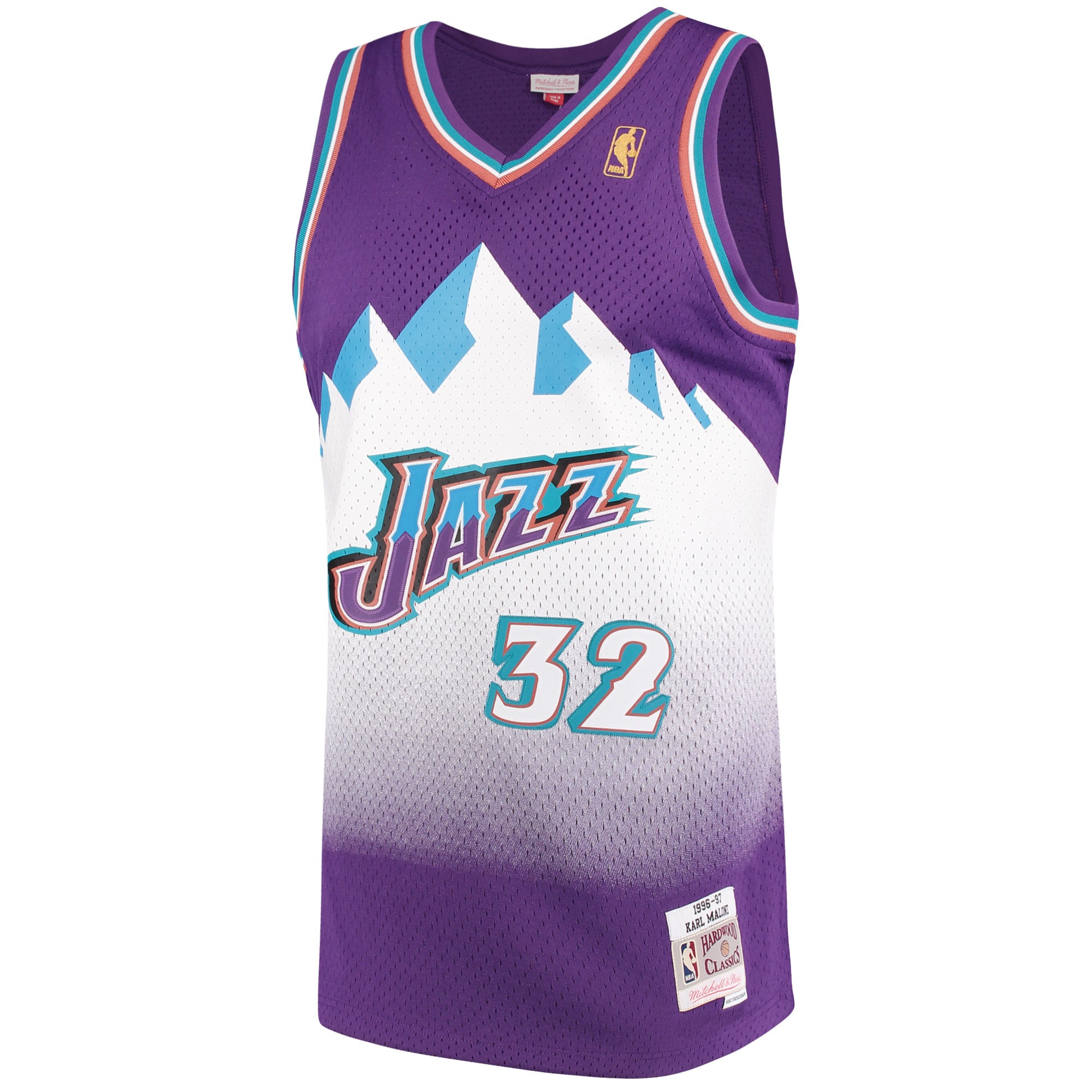 Mitchell Ness Karl Malone Purple Utah Jazz 1996-97 Hardwood Classics Swingman NBA Jersey Men's