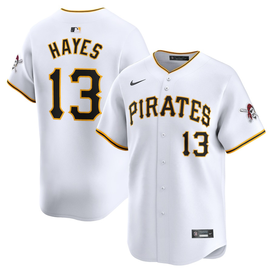 Ke'Bryan Hayes 13 Pittsburgh Pirates Home Limited Player White MLB Jersey Men's